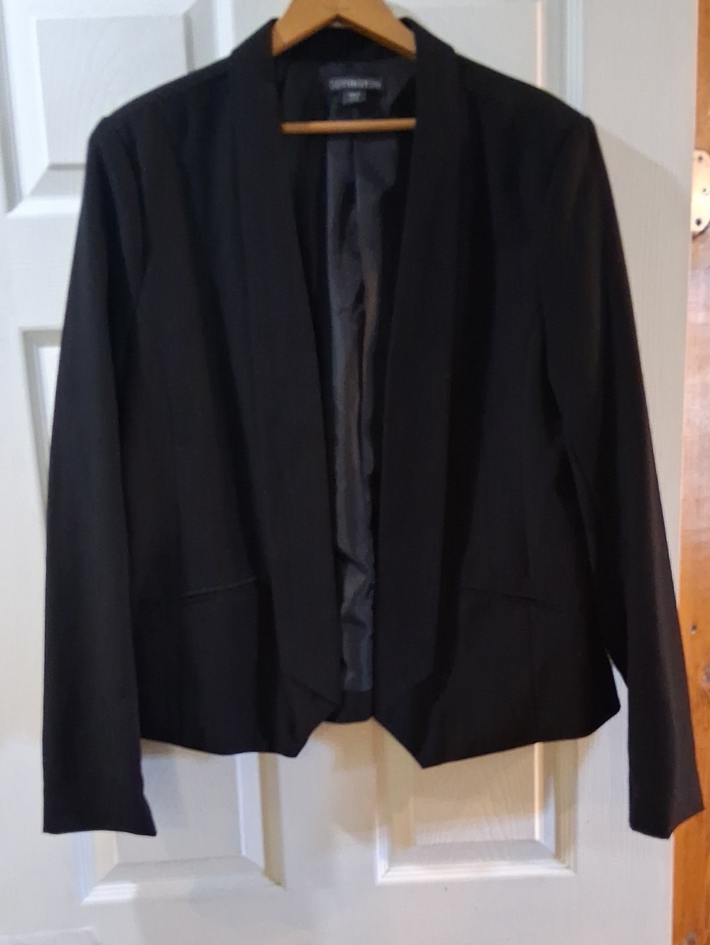 Covington Black Open-Front Women's Blazer Jacket